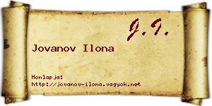 Jovanov Ilona névjegykártya
